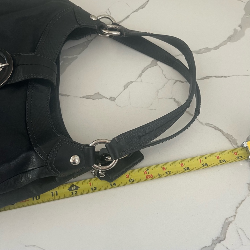 Coach, Vintage Black Leather Hobo Bag Y2K Soho Style Slouchy Shoulder Bag EUC - Picture 15 of 16
